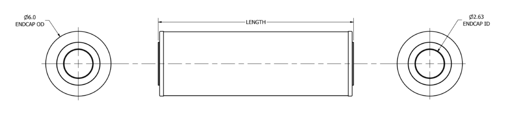 Drawing of TTI's TTDEL Series Dispersal Element.