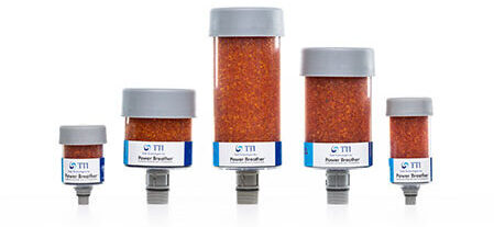 PowerBreather™ Trockenmittel-Entlüfter mit orangefarbenem Kieselgel
